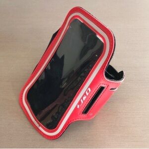 J&D red and and black workout armband for phone